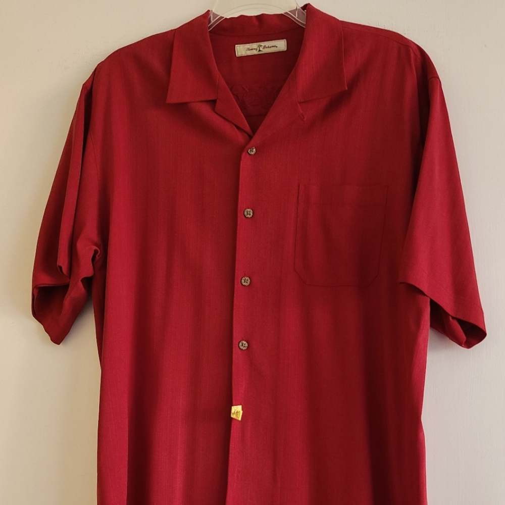 Tommy Bahama Mens Silk Shirt, Size L
